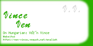 vince ven business card